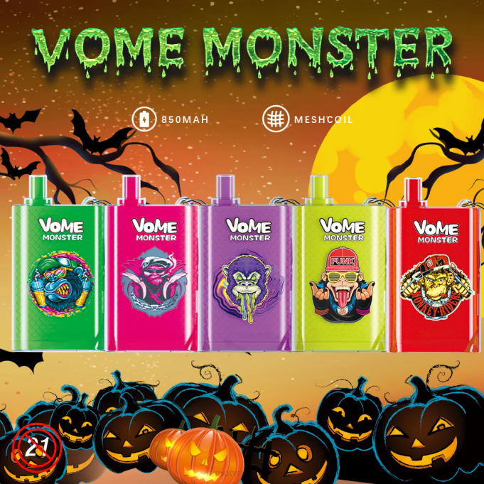 Fumot Vome Monster Dispositivo de vapeo desechable 10000 - 20 ml (1 pieza) 408J429 | Fumot Flavors hielo de uva