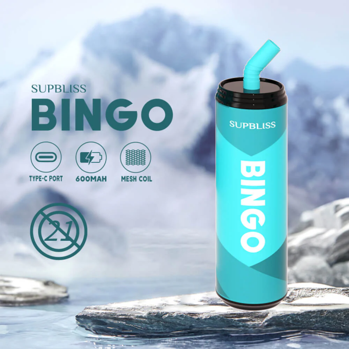 Fumot Supbliss Bingo 9000 bolígrafo vapeador desechable (1 pieza) - 18 ml 408J464 | Fumot Sabores hielo azul