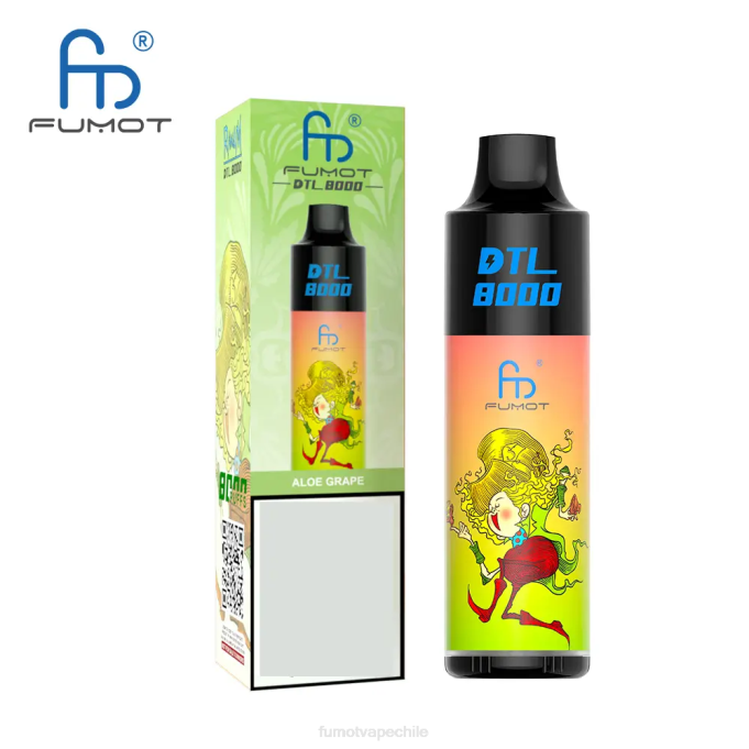 Fumot DTL Pluma vaporizador desechable 8000 - 16 ml (1 pieza) 408J413 | Fumot Vape Precio áloe uva