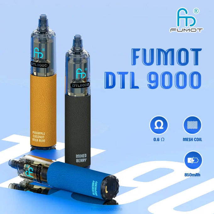 Fumot DTL bolígrafo vapeador desechable 9000- 18ml (1 pieza) 408J372 | Fumot Precio ron con leche de coco y piña