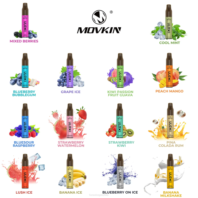 Fumot Movkin Ulax Vape desechable 6800, bobina de cerámica - 8 ml (1 pieza) 408J316 | Vaporizador Fumot hielo de plátano