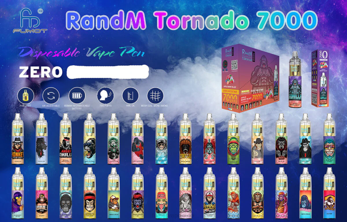 Fumot Tornado 7000 vapeador desechable 0% - 14ml (1 pieza) 408J535 | Fumot Cigarette hielo de energía roja