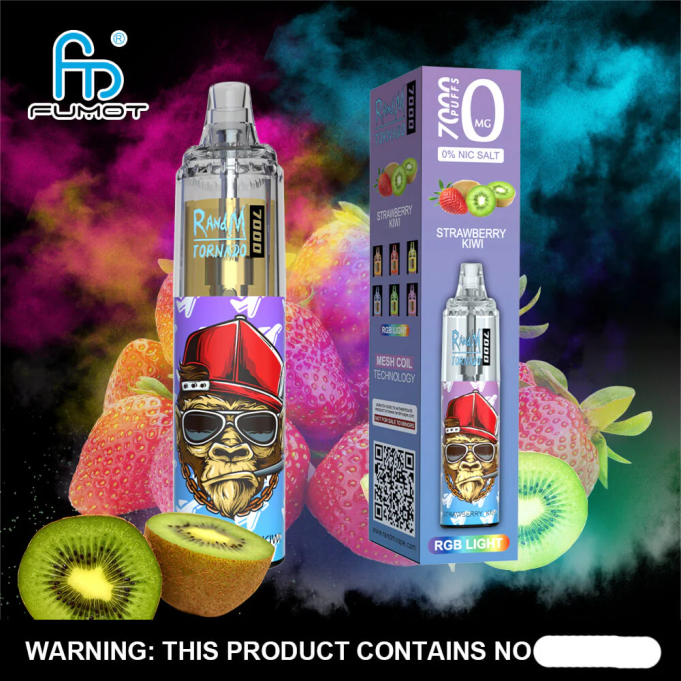 Fumot Tornado 7000 vapeador desechable 0% - 14ml (1 pieza) 408J538 | Fumot Factory Fresa plátano