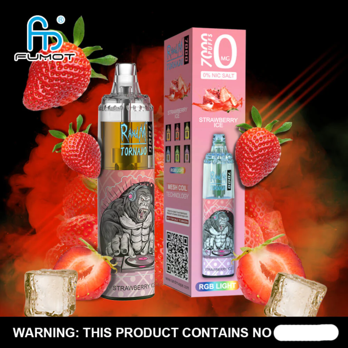 Fumot Tornado 7000 vapeador desechable 0% - 14ml (1 pieza) 408J538 | Fumot Factory Fresa plátano