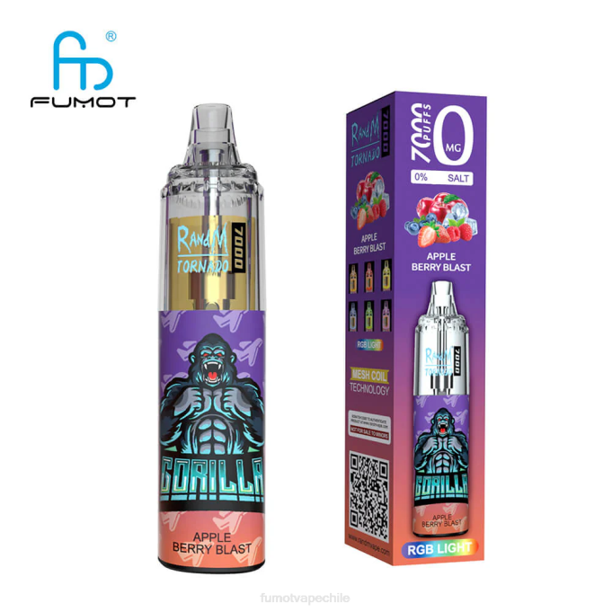 Fumot Tornado Pluma vaporizador desechable 0% 7000 - 14 ml (1 pieza) 408J496 | Vaporizador Fumot explosión de manzana y baya